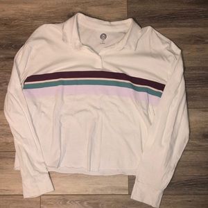 Cropped polo long sleeve